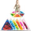 imageArt3d 4Pack Colorful Liquid Sensory Floor Tiles FanShaped Liquid Fusion Sensory Dance Mats for Kid Toddler 13quot x 13quotMulticolortriangle 2
