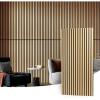 imageArt3d Wood Slat Acoustic Panels Set of 4  3D Fluted SoundAbsorbing Panels for Walls ampamp Ceilings Natural OakOak