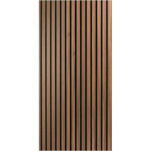 imageArt3d Wood Slat Acoustic Panels Set of 4  3D Fluted SoundAbsorbing Panels for Walls ampamp Ceilings Natural OakWalnut