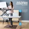 imageArt3d Anti Fatigue Mat  12 Inch Cushioned Kitchen Mats Comfort ampamp Non Slip Cushion for Standing Desk Office or Garage Floor 173quotx28quot Dark GreyChocolate