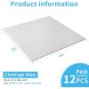 imageArt3d Pro Drop Ceiling Tiles 2ft x 2ft 12Pack Waterproof Polyester Ceiling Panels for Office Basement Kitchen Recording Room ReusableCovers 48 SqFt White Stucco PrintingWhite Stucco Printing