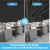 imageArt3d Pro Drop Ceiling Tiles 2ft x 2ft 12Pack Waterproof Polyester Ceiling Panels for Office Basement Kitchen Recording Room ReusableCovers 48 SqFt White Stucco PrintingBlack