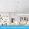 imageArt3d Pro Drop Ceiling Tiles 2ft x 2ft 12Pack Waterproof Polyester Ceiling Panels for Office Basement Kitchen Recording Room ReusableCovers 48 SqFt White Stucco PrintingWhite Stucco Printing