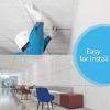 imageArt3d Pro Drop Ceiling Tiles 2ft x 2ft 12Pack Waterproof Polyester Ceiling Panels for Office Basement Kitchen Recording Room ReusableCovers 48 SqFt White Stucco PrintingWhite Stucco Printing