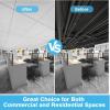 imageArt3d Pro Drop Ceiling Tiles 2ft x 2ft 12Pack Waterproof Polyester Ceiling Panels for Office Basement Kitchen Recording Room ReusableCovers 48 SqFt White Stucco PrintingWhite Stucco Printing