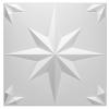 imageArt3d Star Textures 3D Wall Panels White Snowflake Design for Interior Wall Decor Pack of 12 Tiles 32 Sq Ft PVCWhite
