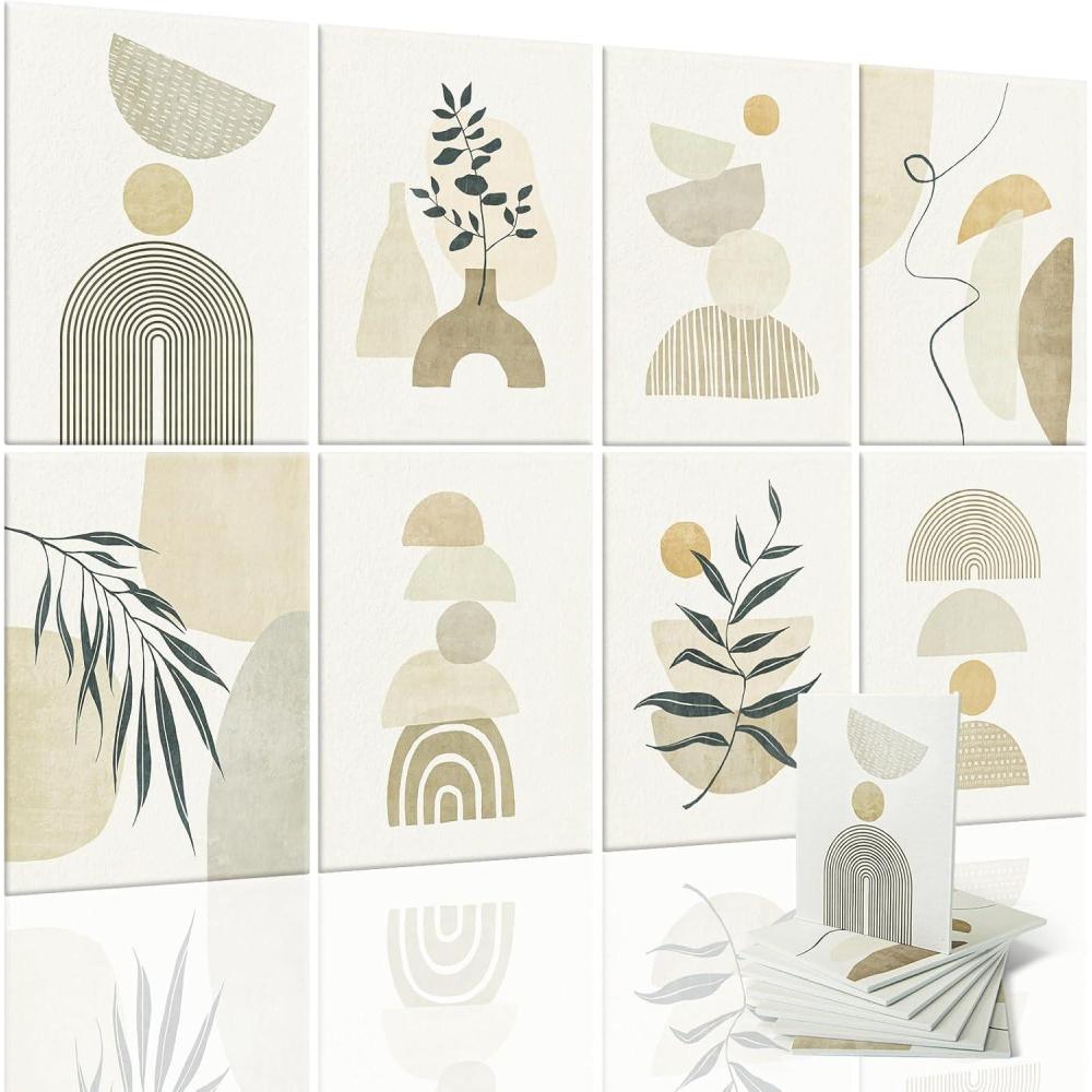 imageArt3d Soundproof Wall Panels 48quotx32quot 8Pack Acoustic Wall Art Panels Sound Absorbing Decorative Wall Panels for Living Room Bedroom Kitchen Studio Polyester UV PrintBoho Style