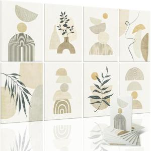 imageArt3d Soundproof Wall Panels 48quotx32quot 8Pack Acoustic Wall Art Panels Sound Absorbing Decorative Wall Panels for Living Room Bedroom Kitchen Studio Polyester UV PrintBoho Style