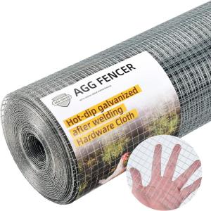 image48in x 100ft Hardware Cloth 12 inch Chicken Wire Fencing HotDipped Galvanized After Welding Garden Plant Supports Welded Metal Chicken Wire Poultry Animal Netting Cage Screen12inch 36in x 100ft