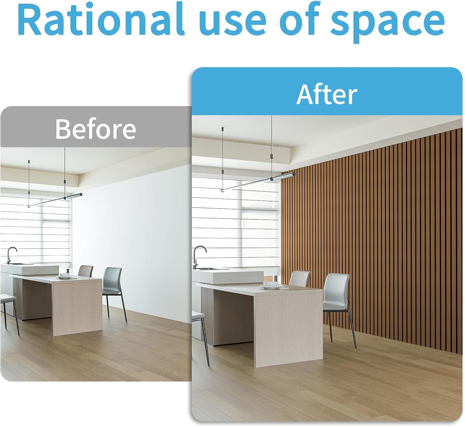 imageArt3d 4Pack GlueOn Wall Panels Wood Grain Texture Interior Wall Decor 104quotx12quot Recycled Polystyrene Wainscoting Panels Low Emission for Living Room BedroomEarth OakSixGrid Rosewood