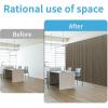 imageArt3d 4Pack GlueOn Wall Panels Wood Grain Texture Interior Wall Decor 104quotx12quot Recycled Polystyrene Wainscoting Panels Low Emission for Living Room BedroomEarth OakSixGrid Walnut