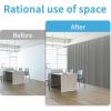 imageArt3d 4Pack GlueOn Wall Panels Wood Grain Texture Interior Wall Decor 104quotx12quot Recycled Polystyrene Wainscoting Panels Low Emission for Living Room BedroomEarth OakSixGrid Ash