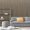 imageArt3d 4Pack GlueOn Wall Panels Wood Grain Texture Interior Wall Decor 104quotx12quot Recycled Polystyrene Wainscoting Panels Low Emission for Living Room BedroomEarth OakSixGrid Walnut