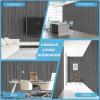 imageArt3d 4Pack GlueOn Wall Panels Wood Grain Texture Interior Wall Decor 104quotx12quot Recycled Polystyrene Wainscoting Panels Low Emission for Living Room BedroomEarth OakHerringbone Weathered Teak
