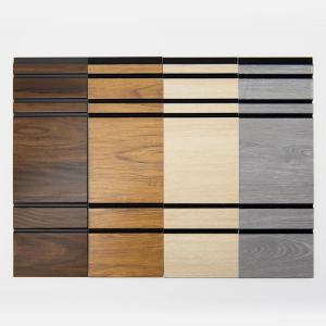 imageArt3d 4Pack GlueOn Wall Panels Wood Grain Texture Interior Wall Decor 104quotx12quot Recycled Polystyrene Wainscoting Panels Low Emission for Living Room BedroomEarth OakEarth Sample