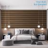 imageArt3d 4Piece 94 x 126 Inch Acoustic Lightweight Slat Wall Panel  Waterproof Wood Textured Wainscoting Panel of 33 SqFt for Bedroom Home Theater Office Accent Wall Matte BlackWalnut