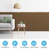 imageArt3d Wainscoting Wall Panel Kit 378quot Tall Beadboard Panels for Walls Polystyrene Board and Batten Wall Panel Kit Easy DIY Decorative Trim for Living Room Kitchen Bedroom  Covers 31 SqFtTeak