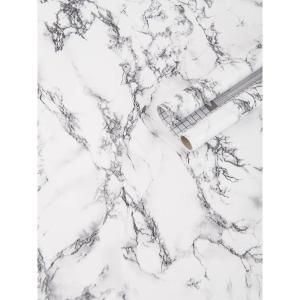 imageArt3d SelfAdhesive Grey Marble Wallpaper Matt 173quotx200quotBlackWhite