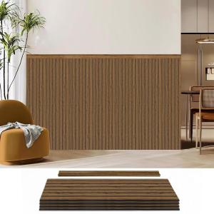 imageArt3d Wainscoting Wall Panel Kit 378quot Tall Beadboard Panels for Walls Polystyrene Board and Batten Wall Panel Kit Easy DIY Decorative Trim for Living Room Kitchen Bedroom  Covers 31 SqFtTeak