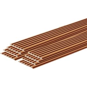 imageArt3d 8 Pack 104quot x 63quot Slat Wall Paneling Glossy Metal Finish WPC 3D Wall Panels Wavy Panels for Interior Wall Decor Living Room Bedroom  Steel GraySparkling GoldSquare