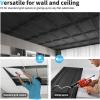 imageArt3d 12Pack Drop Ceiling Tiles 24x28 Inch PVC Panels in BlackRectangular Black