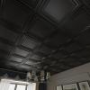 imageArt3d 12Pack Drop Ceiling Tiles 24x28 Inch PVC Panels in BlackSquare Black