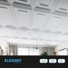 imageArt3d 12Pack Drop Ceiling Tiles 24x28 Inch PVC Panels in BlackWhite