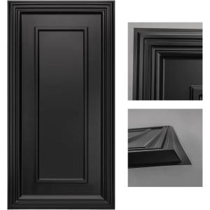 imageArt3d 12Pack Drop Ceiling Tiles 24x28 Inch PVC Panels in BlackRectangular Black