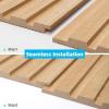 imageArt3d 6Pieces Wood Slat Panels for Stylish Interior Decor and Ceiling Decoration MDF 3D Textured Panel for Ceiling and WallSize 946 x 74 inWalnutBoxwood