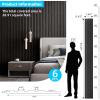 imageArt3d 6Pieces Wood Slat Panels for Stylish Interior Decor and Ceiling Decoration MDF 3D Textured Panel for Ceiling and WallSize 946 x 74 inWalnutMatte Black
