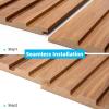 imageArt3d 6Pieces Wood Slat Panels for Stylish Interior Decor and Ceiling Decoration MDF 3D Textured Panel for Ceiling and WallSize 946 x 74 inWalnutTeak