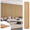 imageArt3d 6Pieces Wood Slat Panels for Stylish Interior Decor and Ceiling Decoration MDF 3D Textured Panel for Ceiling and WallSize 946 x 74 inWalnutBoxwood