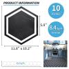 imageArt3d 10Pack Hexagon Peel and Stick Flooring Tile Marble Look Self Adhesive Waterproof Vinyl Floor Tile for Living Room Kitchen Bathroom Bedroom 118 x 102 Black MarbleBlack Marble