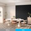 imageArt3d 33Pack 3D Wall Panel for Interior Wall Dcor Diamond Textured PVC Accent Wall Paneling for Living Room Bedroom Office TV Wall Background 118x118 Cover 32SqFt WhiteBlack