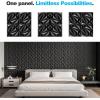imageArt3d 33Pack 3D Wall Panel for Interior Wall Dcor Diamond Textured PVC Accent Wall Paneling for Living Room Bedroom Office TV Wall Background 118x118 Cover 32SqFt WhiteBlack