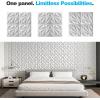 imageArt3d 33Pack 3D Wall Panel for Interior Wall Dcor Diamond Textured PVC Accent Wall Paneling for Living Room Bedroom Office TV Wall Background 118x118 Cover 32SqFt WhiteWhite