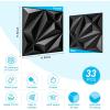 imageArt3d 33Pack 3D Wall Panel for Interior Wall Dcor Diamond Textured PVC Accent Wall Paneling for Living Room Bedroom Office TV Wall Background 118x118 Cover 32SqFt WhiteBlack