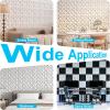 imageArt3d 33Pack 3D Wall Panel for Interior Wall Dcor Diamond Textured PVC Accent Wall Paneling for Living Room Bedroom Office TV Wall Background 118x118 Cover 32SqFt WhiteWhite