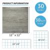 imageArt3d Peel and Stick Vinyl Floor Tiles 10Pack 12 x 12 inch Self Adhesive Waterproof Flooring Wood Planks for Kitchen Dining Room Bedrooms Cover 10 Sq Ft Light Brown AshTaupe Ash