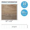 imageArt3d Peel and Stick Vinyl Floor Tiles 10Pack 12 x 12 inch Self Adhesive Waterproof Flooring Wood Planks for Kitchen Dining Room Bedrooms Cover 10 Sq Ft Light Brown AshLight Brown Ash