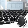imageArt3d 10Pack Hexagon Peel and Stick Flooring Tile Marble Look Self Adhesive Waterproof Vinyl Floor Tile for Living Room Kitchen Bathroom Bedroom 118 x 102 Black MarbleBlack Marble