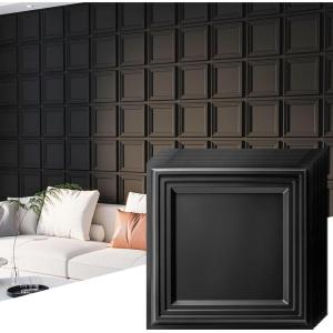 imageArt3d 33Pack 3D Textured Accent Wall Panel for Interior Dcor Waterproof PVC Decorative Wall Paneling for Living Room Bedroom Gaming Room Office 118x118 Cover 32SqFt WhiteBlack
