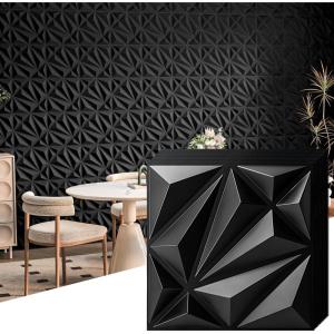 imageArt3d 33Pack 3D Wall Panel for Interior Wall Dcor Diamond Textured PVC Accent Wall Paneling for Living Room Bedroom Office TV Wall Background 118x118 Cover 32SqFt WhiteBlack