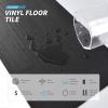 imageArt3d 12Pack 18 Sqft Peel and Stick Floor Tiles Vinyl Plank Flooring Wood Look Adhesive and Waterproof Tile Sticker for Bedroom Living Room Kitchen RV in Black