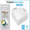imageArt3d 12Pack Smooth Drop Ceiling Tile 2ft x 2ft  FireRated Waterproof Reusable  Premium PVC No Sag and Breakage  Cover 48 Sq Ft BlackSquare White