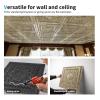imageArt3d Drop Ceiling Tiles Glue up Ceiling Tiles 2x2 Plastic Sheet in Black 12Pack 48 SqftAntique Gold