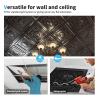 imageArt3d Drop Ceiling Tiles Glue up Ceiling Tiles 2x2 Plastic Sheet in Black 12Pack 48 SqftBlack