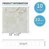 imageArt3d Peel and Stick Floor Tile 10Pack 12 x 12in Covers 10 Sqft Waterproof Vinyl Flooring Tiles Self Adhesive for Kitchen Bathroom amp Bedroom  White Grey Vein MarbleWhite Grey Vein Marble