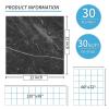 imageArt3d Peel and Stick Floor Tile 10Pack 12 x 12in Covers 10 Sqft Waterproof Vinyl Flooring Tiles Self Adhesive for Kitchen Bathroom amp Bedroom  White Grey Vein MarbleDark Marble