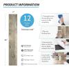 imageArt3d Peel and Stick Floor Tile Vinyl Wood Plank 12Pack 18 SqFt Aged Wood Rigid Surface Hard Core Easy DIY SelfAdhesive FlooringAged Wood
